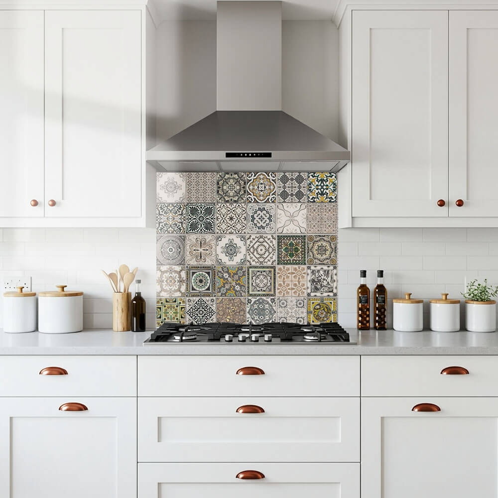 Saffron Minton Style Tile Splashback