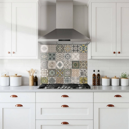 Saffron Minton Style Tile Splashback