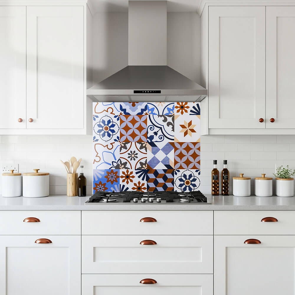 Multi Encaustic Tile Splashback