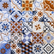 Multi Encaustic Tile Splashback