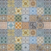 Mixed Tile Print Glass Splashback