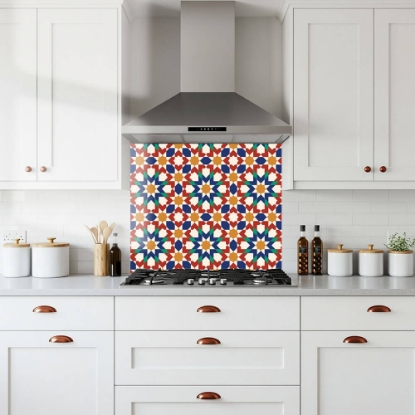 Moorish Tile Glass Splashback