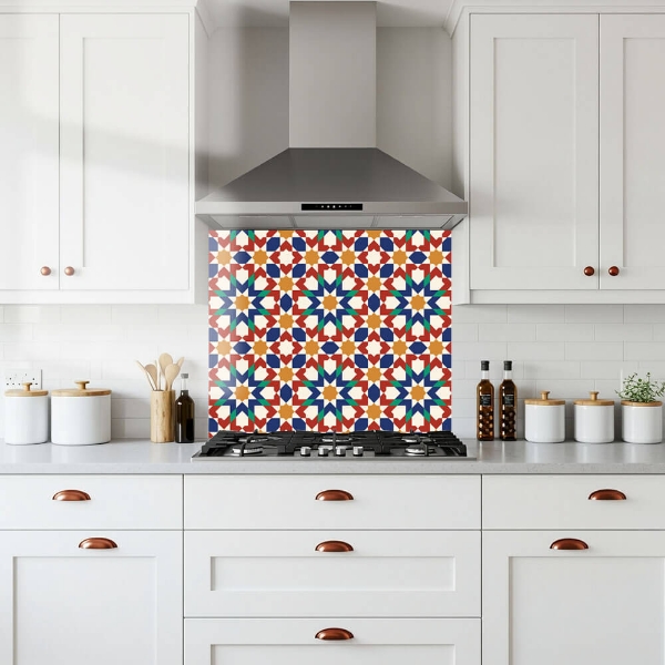 Moorish Tile Glass Splashback