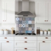 Scarf Print Glass Splashback