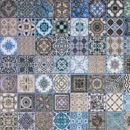 Scarf Print Glass Splashback