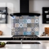 Scarf Print Glass Splashback