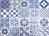 Sea Blue Tile Glass Splashback