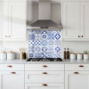 Sea Blue Tile Glass Splashback