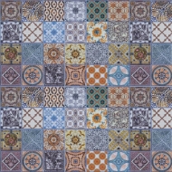 Mediterranean Tiles Glass Splashback