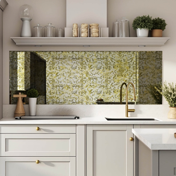 Picture of Gold Nuvola Mirror Splashback