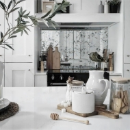 Antique Silver Mirror Splashback