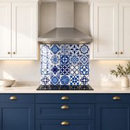Picture of Lisbon Mosaic Tiles Glass Splashback