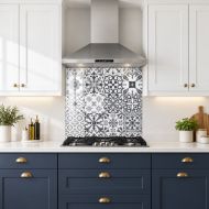 Picture of Mono Tile Pattern Glass Splashback