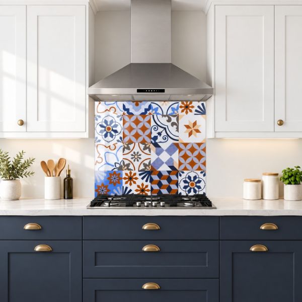 Picture of Multi Encaustic Tile Splashback