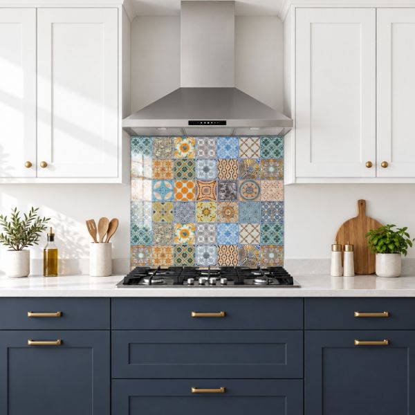 Picture of Mixed Tile Print Splashback