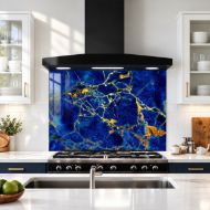 Navy & Gold Stone Splashback