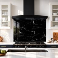 Black & Grey Vein Marble Splashback